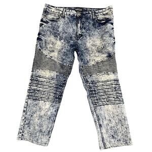 Sacred Crown Jeans Mens 38 Blue Acid Wash Slim Fit Stretch Denim  GOOD